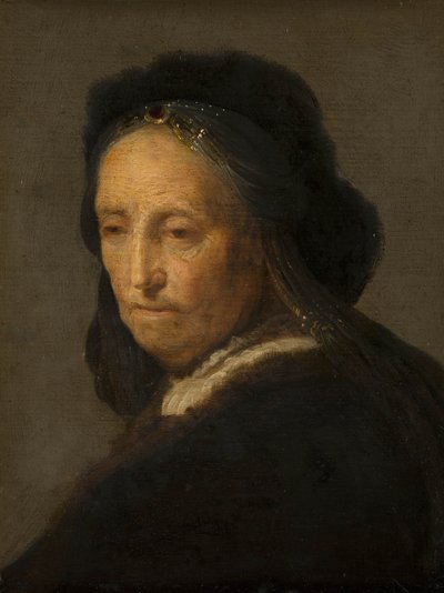 Studie einer alten Frau von after Rembrandt van Rijn